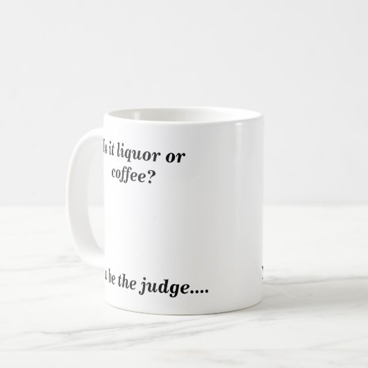 Ist es Liquor oder Kaffeekochen? Kaffeetasse (Vorderseite Links)