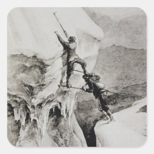 Ist es möglich, von "Klettern zwischen den Alpen"? Quadratischer Aufkleber