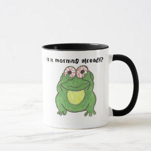 ist es Morgen bereits? Frosch-Tasse Tasse