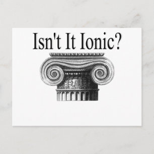 Ist es nicht ionisch? postkarte