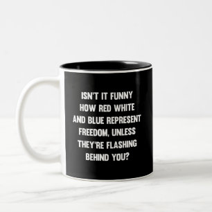 Ist es nicht lustig, wie rot weiß und blau.. sark zweifarbige tasse