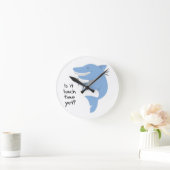 Ist es noch Mittagessen? Runde Wanduhr (Zuhause)