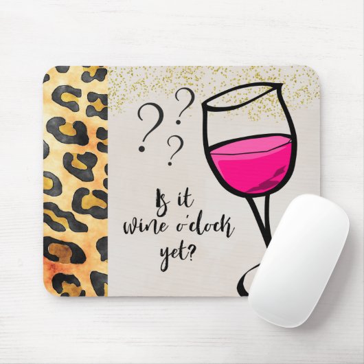 Ist es noch Wein Uhr? Funny Mousepad (Mit Mouse)