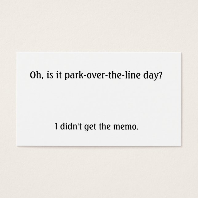 Ist es Park über dem Line Day? (Vorderseite)