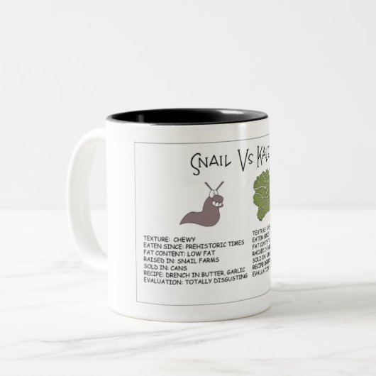 Ist es Schnecke oder ist es Kale Zweifarbige Tasse (Vorderseite Links)