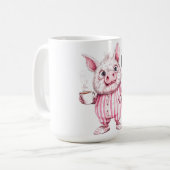 "Ist es schon Freitag?" Funny Pig Coffee Tasse (Vorderseite Links)