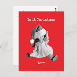 Ist es Weihnachten? Postkarte