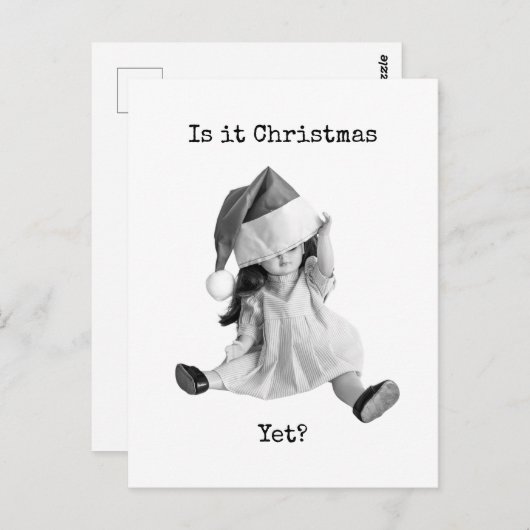 Ist es Weihnachten? Postkarte (Vorne/Hinten)