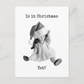 Ist es Weihnachten? Postkarte (Vorderseite)