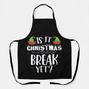 Ist es Weihnachts-Break, aber lustige Feiertagsleh Schürze