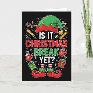 Ist es Weihnachtsferien noch Lustige Weihnachten L Karte