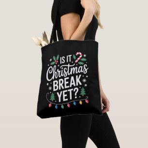 Ist es Weihnachtsferien Schon Holly Candy Cane Bau Tasche