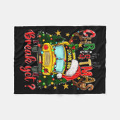 Ist es Weihnachtsferien Schon Schulbus Xmas Baum L Fleecedecke (Vorderseite (Horizontal))