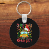 Ist es Weihnachtsferien schon Schulbus Xmas Baum L Schlüsselanhänger (Vorderseite)