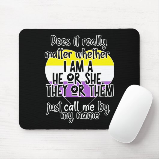 Ist es wirklich, ob ich ein Er oder sie bin? Mousepad (Mit Mouse)