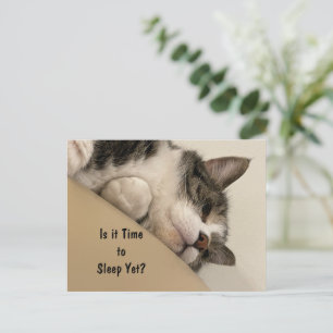 Ist es Zeit zum Schlafen Grußkarte Postkarte