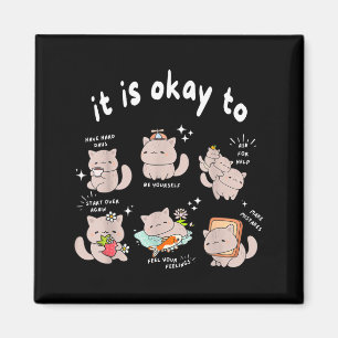 Ist für Mentalgesundheitsberater lustig kawaii Kat Magnet