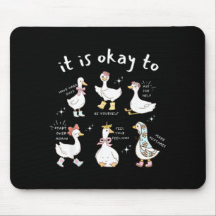 Ist für psychische Gesundheit lustiger Gänseliebha Mousepad