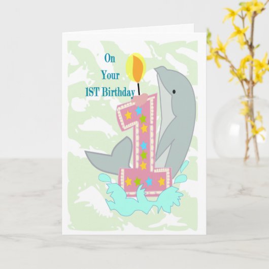 Ist Geburtstag Karte (Gelbe Blume)