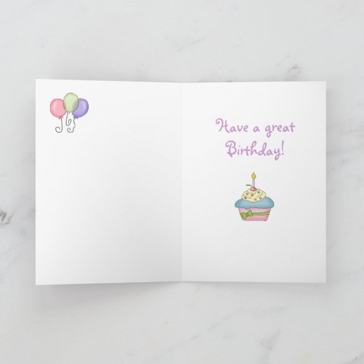 Ist-Geburtstag Karte (Innenseite)