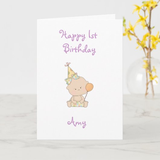 Ist-Geburtstag Karte (Gelbe Blume)