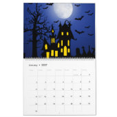 Ist gespenstisches Halloween täglich Kalender (Jan 2027)