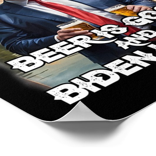Ist groß Bier ist gut und Biden ist verrückt funny Poster (Ecke)