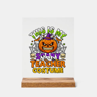 Ist Grusel-Lehrer-Kostüm Haloween-Kürbis-Hexe-Ha Acrylschild