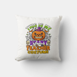 Ist Grusel-Lehrer-Kostüm Haloween-Kürbis-Hexe-Ha Kissen