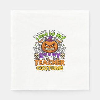 Ist Grusel-Lehrer-Kostüm Haloween-Kürbis-Hexe-Ha Serviette
