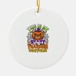 Ist Grusel-Lehrer-Kostüm Haloween-Kürbis-Hexenhut Keramik Ornament