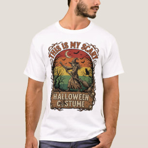 Ist Gruseliges Halloween-Kostenüm Hexenbesen Katze T-Shirt