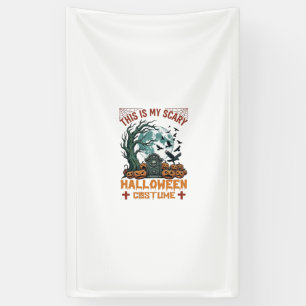 Ist Gruseliges Halloween-Kostüm Grabstein Kürbisse Banner