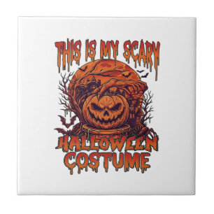 Ist Gruseliges Halloween-Kostüm Kürbis Spinne Fled Fliese