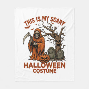 Ist Gruseliges Halloween-Kostüm Orange Reaper Kürb Fleecedecke