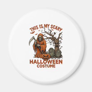 Ist gruseliges Halloween-Kostüm Orange Reaper Kürb Magnet