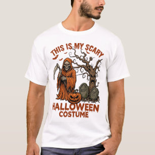 Ist gruseliges Halloween-Kostüm Orange Reaper Kürb T-Shirt
