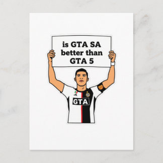 Ist GTA SA besser als GTA V Aussage Postkarte