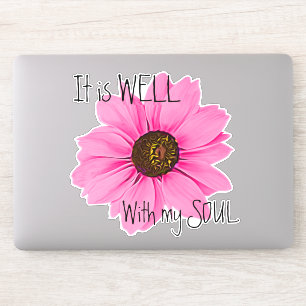 ist gut mit Soul rosa Daisy Inspiration Zitat Aufkleber