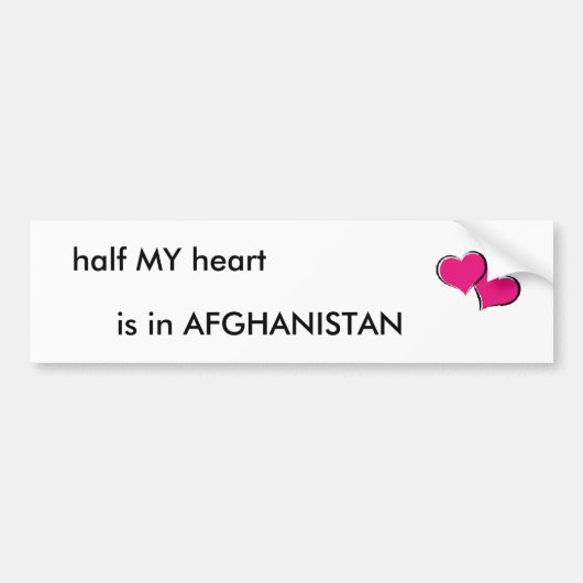 ist Hälfte MEINE Herz, in AFGHANISTAN Autoaufkleber (Vorne)
