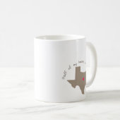 Ist Hälfte meine Herz-in Texas Kaffeetasse (VorderseiteRechts)