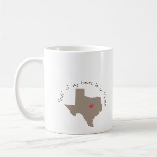 Ist Hälfte meine Herz-in Texas Kaffeetasse (Links)