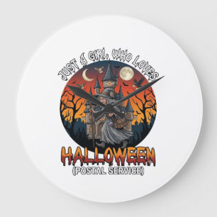 Ist Halloween Hexe Jeder Macht Szene Post Wor Große Wanduhr