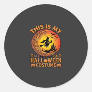 Ist Halloween Kostüm Hexen Schloss Kessel Runder Aufkleber