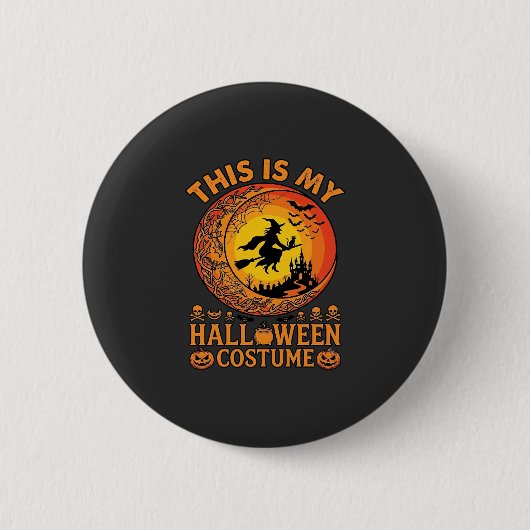 Ist Halloween-Kostüm Hexenschloss Kessel Button (Vorderseite)