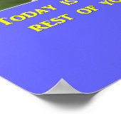 ist heute der erste Tag Ihrer Erholung Poster (Ecke)