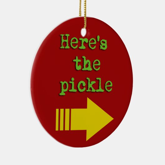 Ist hier die Essiggurke Keramik Ornament (Rechts)