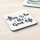 Ist hier zum angenehmen Leben Getränkeuntersetzer (Linke Seite)