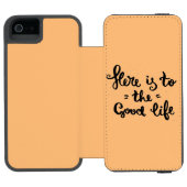 Ist hier zum angenehmen Leben Incipio iPhone Geldbeutel-Hülle (Folio Geöffnet)