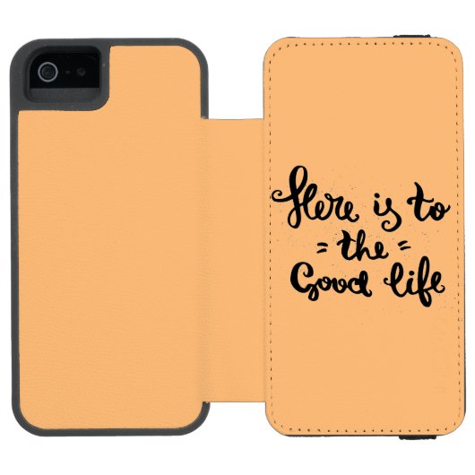 Ist hier zum angenehmen Leben Incipio iPhone Geldbeutel-Hülle (Folio Geöffnet)